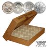 50 Peace Dollar Direct-Fit Airtight 38mm Coin Capsule Holder with Box - Quantity: 50 view 2