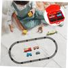 HAKIDZEL Christmas Electric Train Set with Carriages and Tracks Smooth Plastic Rail in Carrying Case Educational and Decorative Holiday view 3