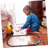 HAKIDZEL Christmas Electric Train Set with Carriages and Tracks Smooth Plastic Rail in Carrying Case Educational and Decorative Holiday view 4