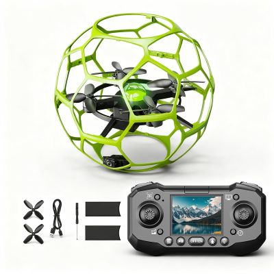 Drones with Camera, TODAMU RC Drone for Adults with Kids, Beginners, Brushless Drones With 4K LCD Screen Remote Control, Soccer FPV WiFi Quadcopter With LED Lights, One-Key Takeoff/Landing, 3 Speed Mode, 360 Flips, Headless Mode, 2 Batteries,Gift fo
