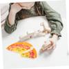 COOLHIYA 4pcs Realistic PU Fake Pizza Slices Lifelike Pretend Kitchen Food Props for Pizza Party Decorations Table Centerpieces and Play Kitchen Display view 4