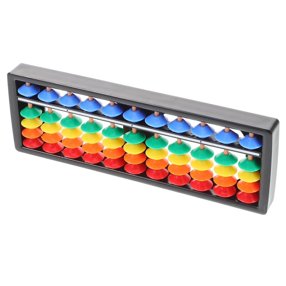 BCOATH Colorful Plastic Abacus with Beads Per Row Mathematics Learning Tool for Students Vibrant Multi-Color Educational for Classroom and Home Arithmetic Practice