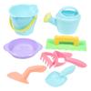 BCOATH Beach Sand Plastic Sand Digging Tools with Shovel Rake Watering Can Bucket Bright Colors for Outdoor Sandbox Play Promotes Imagination and Cognitive Skills Random Color view 1