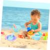 BCOATH Beach Sand Plastic Sand Digging Tools with Shovel Rake Watering Can Bucket Bright Colors for Outdoor Sandbox Play Promotes Imagination and Cognitive Skills Random Color view 2