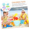 BCOATH Beach Sand Plastic Sand Digging Tools with Shovel Rake Watering Can Bucket Bright Colors for Outdoor Sandbox Play Promotes Imagination and Cognitive Skills Random Color view 3