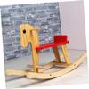 KOMBIUDA Wooden Rocking Horse Pine Rocker Chair Plaything for Riding Chair with Lovely Design and Strong Bearing Capacity view 3