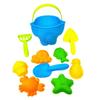 KOMBIUDA 10pcs Beach Set Portable Sand Bucket and Shovel Tools for Boys and Creative Lightweight Water Playset Plastic Sandbox Accessories view 3