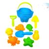 KOMBIUDA 10pcs Beach Set Portable Sand Bucket and Shovel Tools for Boys and Creative Lightweight Water Playset Plastic Sandbox Accessories view 4