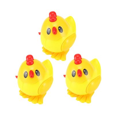 KOMBIUDA 3PC Wind-up Chick for Clockwork Jumping Chicks and Safe Novelty for Boys and Birthday and Festivals Random Color