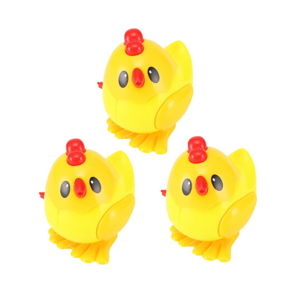 KOMBIUDA 3PC Wind-up Chick for Clockwork Jumping Chicks and Safe Novelty for Boys and Birthday and Festivals Random Color
