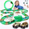 Dinosaur Jurassic Race Track Glow in The Dark Toy Playset - Includes Dino Figures, Epic Loop & Jaw Tunnel Set - Birthday for Kids, Boys & Girls 3-8 Years Old view 1