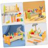 CONGARTENO Pounding Peg Workbench Wooden Educational with Hammer for Early Learning Activity for Hand-Eye Coordination and Spatial Skills Development view 3