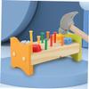 CONGARTENO Pounding Peg Workbench Wooden Educational with Hammer for Early Learning Activity for Hand-Eye Coordination and Spatial Skills Development view 4