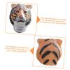 BRIGHTFUFU Realistic Tiger Headgear Latex Animal Face Cover for Halloween Masquerade Party Costume Prop Breathable Comfortable Simulation Tiger Mask for Performance and Role Play view 3