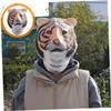 BRIGHTFUFU Realistic Tiger Headgear Latex Animal Face Cover for Halloween Masquerade Party Costume Prop Breathable Comfortable Simulation Tiger Mask for Performance and Role Play view 4