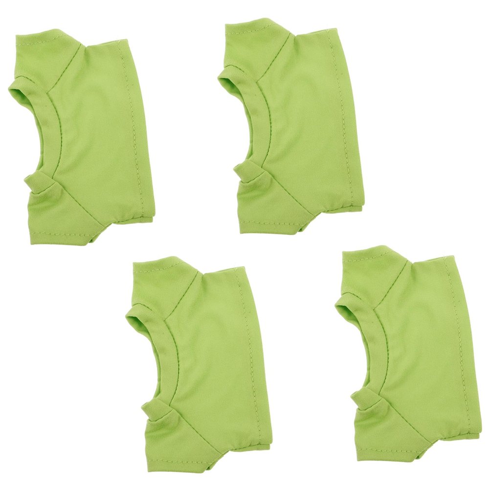 BRIGHTFUFU 4PCS Stuffed Bear T Shirts for Plush Dolls Cotton Basic Tee Shirt Versatile Bear Doll Clothes for DIY Styling and Playtime Fun