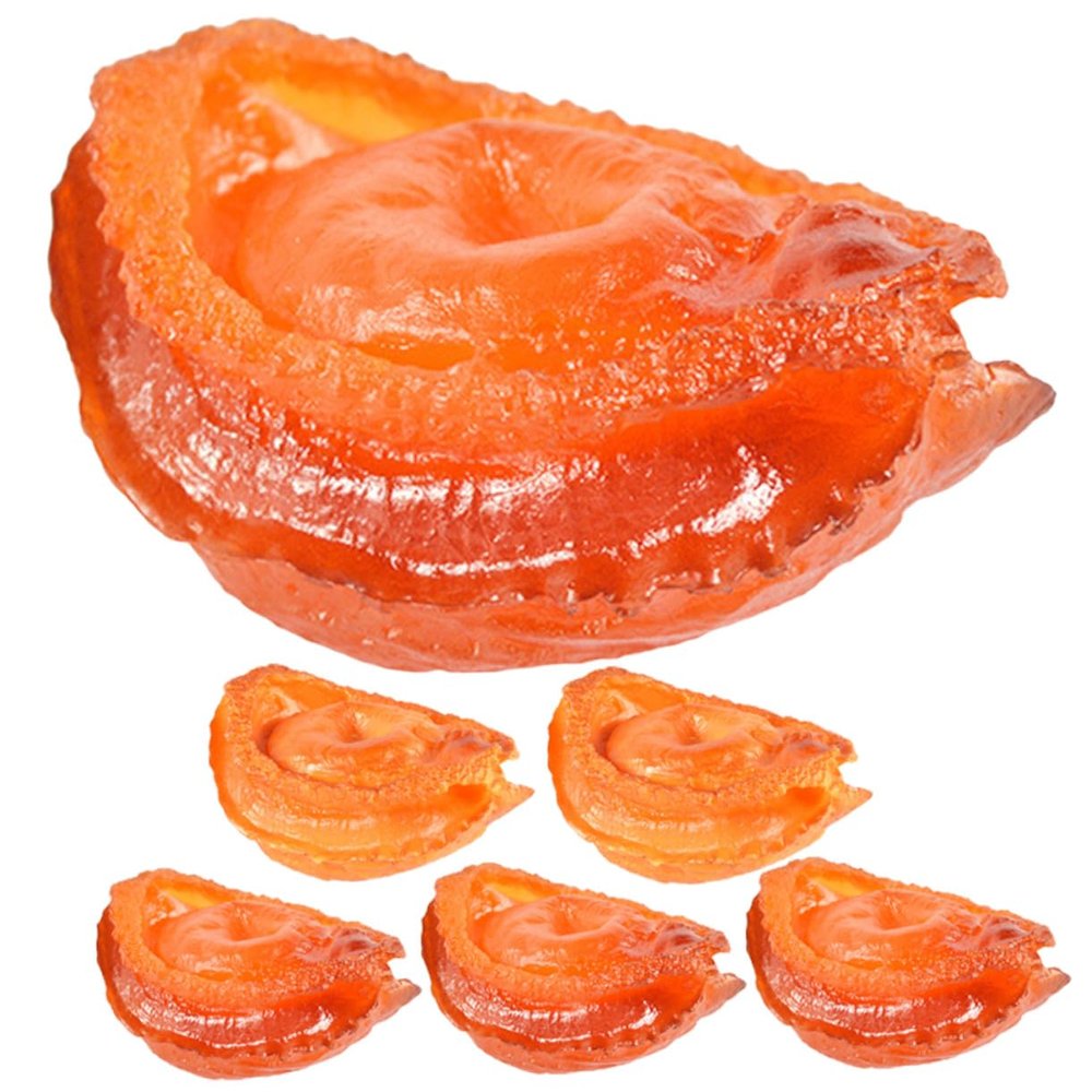 BRIGHTFUFU 6Pcs Realistic PVC Abalone Food Models Kitchen Decor Artificial Play Food for Pretend Play Photography Props Tabletop Display