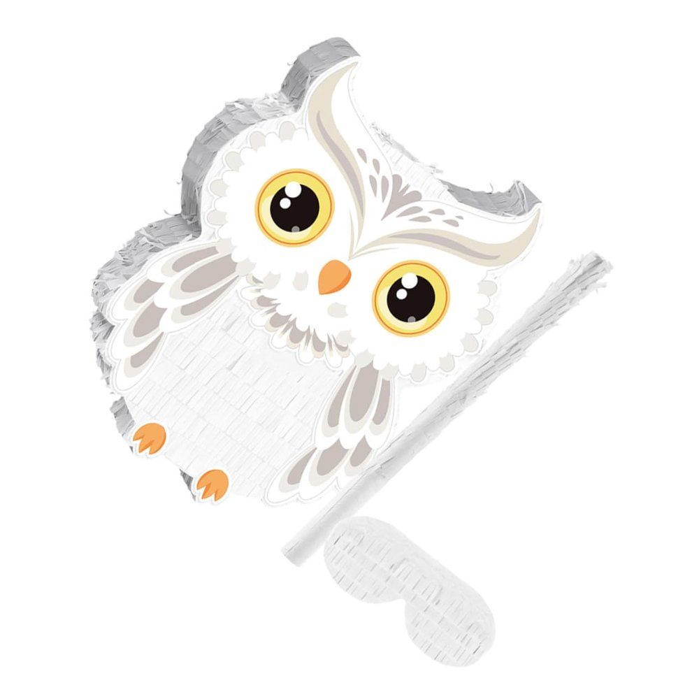 BCOATH Owl Pinata with Stick and Blindfold for Birthday Party Small Jungle Animal Game Pinata for Boys and Interactive Forest Theme Party Favor for Halloween and Shower Celebrations