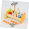Gogogmee Educational Wooden Pounding Peg Workbench with Hammer Rainbow Peg for Boys and Indoor Montessori Early Learning Activity Safe and Preschool Game view 4