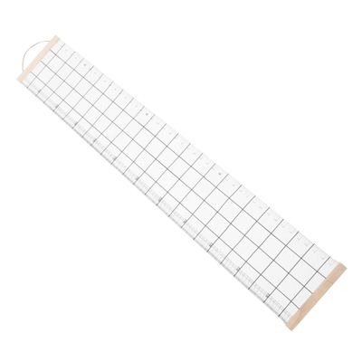 RORPOIR Thick Canvas Growth Chart Wall Decor for Height Measuring Ruler with Writable Surface Wood Frame Clean Nordic Style Height Marker