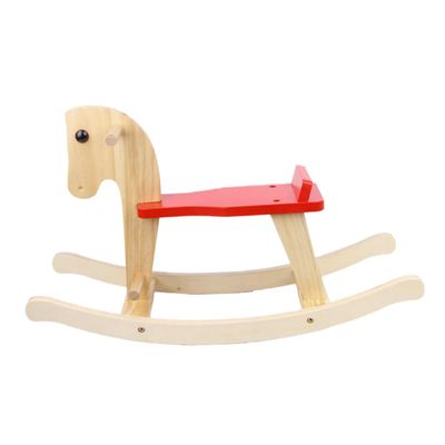 HAKIDZEL Wooden Rocker Horse with Handrails Riding Chair Rocking for Boys and Miniature Rocking Chair Birthday