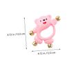HAKIDZEL 4pcs Handbell Rattle Educational Sensory Playthings for Boy Girl Hanging Developmental Early Learning view 2