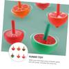 LALADEFIEE 6pcs Wooden Gyro for Creative Spinning Tops Plaything Boys Safe Lightweight Smooth Surface Preschool Educational view 4