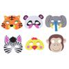 BCOATH 6pcs Cartoon Animal Masks EVA Material Comfortable Party Dress-up Accessories with Chick Tiger Monkey Panda Elephant Striped Pattern for Boys view 1