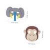 BCOATH 6pcs Cartoon Animal Masks EVA Material Comfortable Party Dress-up Accessories with Chick Tiger Monkey Panda Elephant Striped Pattern for Boys view 2