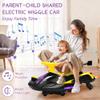 12V Electric Wiggle Car with Pedal for Kids, Rechargeable 2 in 1 Devil Swing Car Toy, Drifting Ride On Car with Backrests, Anti-Rollover, Spray, Flashing Light, Music, Bluetooth, for Ages 3 and Up view 2