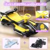12V Electric Wiggle Car with Pedal for Kids, Rechargeable 2 in 1 Devil Swing Car Toy, Drifting Ride On Car with Backrests, Anti-Rollover, Spray, Flashing Light, Music, Bluetooth, for Ages 3 and Up view 3