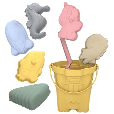BCOATH Beach Sand Digging Lightweight Silicone Sand for Yellow Beach Bucket and Shovel Playset Outdoor Summer Fun Portable and Easy to Hold