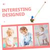 ORFOFE Wooden Push Walker with Cartoon Animal Design for Balance and Coordination Development Sturdy Walker Cart for Early Learning and Independent Walking Play view 3