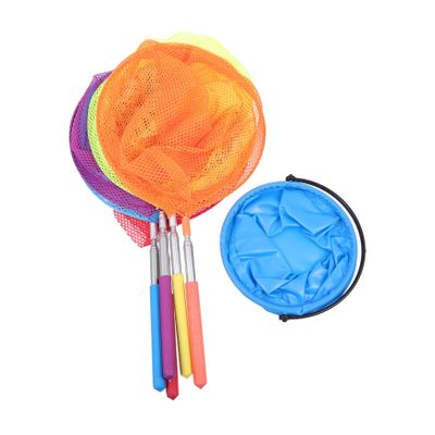BRIGHTFUFU Telescopic Insect Catching Nets with Stainless Steel Pole and Nylon Mesh Butterfly and Fishing Net Collection Kit for Outdoor Exploration and Anglers