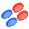 BRIGHTFUFU 4pcs Sand Sifter Bright Plastic Sand Strainers for Beach and Outdoor Play Lightweight and Portable Sieve Pans for Family Trips Gardening Shell and Rock Finding view 1