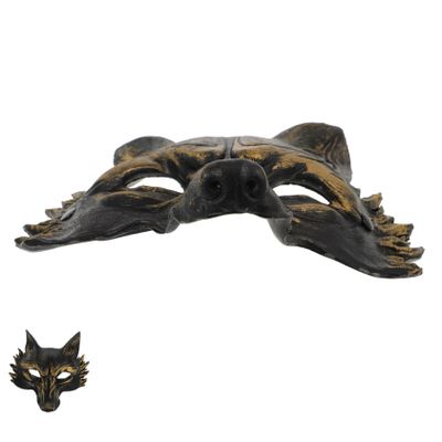 BCOATH Halloween PU Foam Fox Mask Half Face Dress Up Prop for Costume Parties Masquerades Carnivals with Realistic Design and Strap for Party Enjoyment Random Color