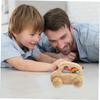 ORFOFE Wooden Push Car for SUV Shape Chewing Teething Smooth Rounded Edges Safe Grasping and Hand Strength Training Stroller view 3