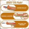 2 Pack Blaster Guns Boys Toy - with 16 Soft Foam Darts Bullets & 2 Wrist Bands - Christmas Birthday Hand Gun Toys Party Supplies for 6,7,8,9,10,11,12 Years Kids (Orange Green) view 4