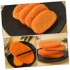 BCOATH 4pcs Realistic Cooked Food Props Fake Fried Crispy Potato Cakes for Pretend Play Kitchen Roleplaying Store Display Decoration view 3