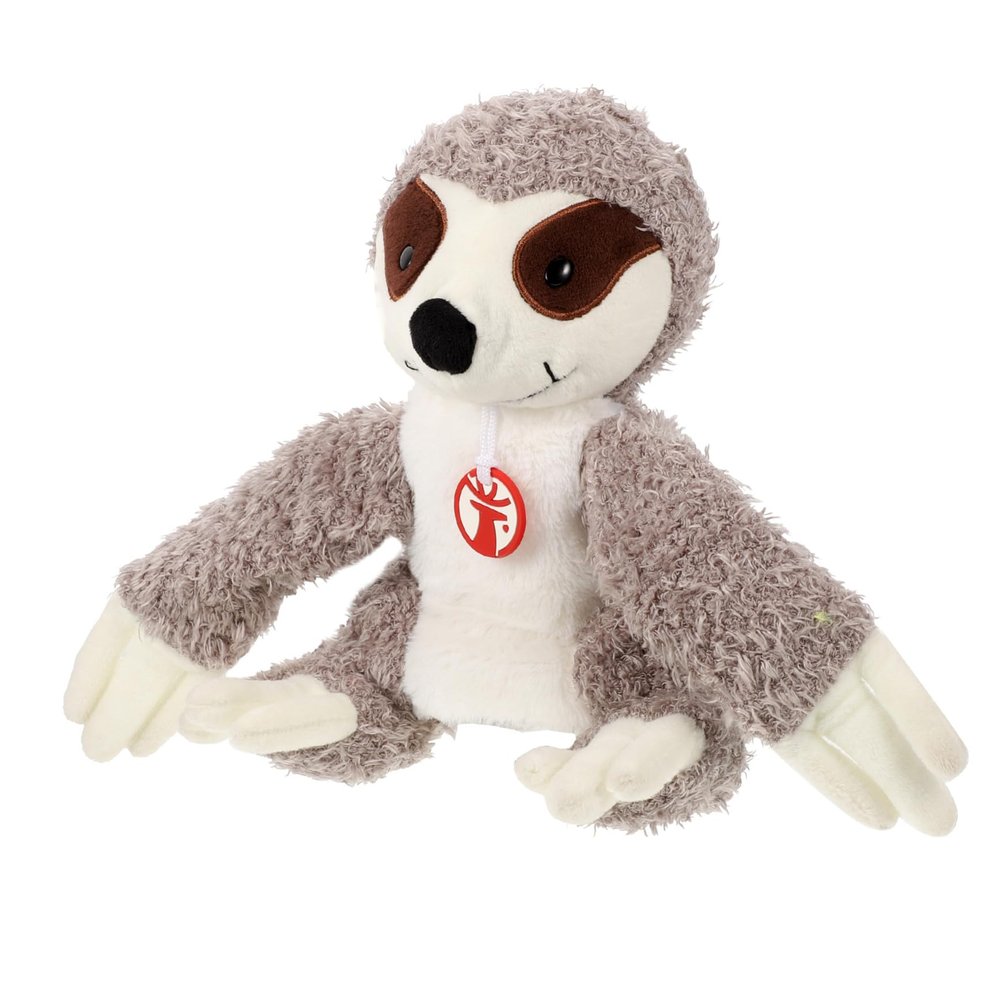 COOLHIYA Realistic Sloth Hand Puppet for Educational Stuffed Animal Puppet for Storytelling Interactive Role Play Enhances Bonding and Coordination Gray Plush