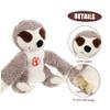 COOLHIYA Realistic Sloth Hand Puppet for Educational Stuffed Animal Puppet for Storytelling Interactive Role Play Enhances Bonding and Coordination Gray Plush view 2