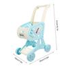 COOLHIYA Simulated Supermarket Cart for Blue S Shopping Trolley with Smooth Edges Educational Walking Helper and Role Play for Preschoolers view 2