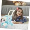 COOLHIYA Simulated Supermarket Cart for Blue S Shopping Trolley with Smooth Edges Educational Walking Helper and Role Play for Preschoolers view 4