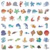 100pcs Ocean Animal Stickers for Water Bottles, Waterproof Adhesive Fish Decals Under The Sea Marine Life Stickers Ocean Stickers for Kids for Birthday Party Scrapbook Skateboard Phone Laptop view 3