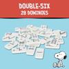 AQUARIUS Peanuts Family Double 6 Dominoes Game Snoopy & Friends Classic Domino Set for Kids and Adults 28 Durable Tiles, Officially Licensed Peanuts Merchandise, Fun Family Game Night Activity view 3