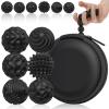 Silicone Magnetic Balls, Fidget Toys for Adults & Teens, 6PCS Stress Balls Fidget Toy, Quiet Magnet Desk Fidgets with Textured, ADHD Anxiety Relief Items, Fun Stocking Suffers Gifts (Black) view 1
