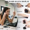 Silicone Magnetic Balls, Fidget Toys for Adults & Teens, 6PCS Stress Balls Fidget Toy, Quiet Magnet Desk Fidgets with Textured, ADHD Anxiety Relief Items, Fun Stocking Suffers Gifts (Black) view 4