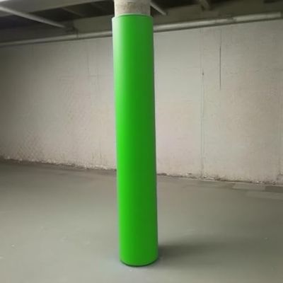 7ft Column Cover Pad for Basement Poles, Post Padding for Playground & Gym Equipment, Fits 2-10" Diameter Rods, Green Basketball Hoop Safety Wrap