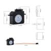 4 Pcs Servo Mini Servo DM-S0020 3.7V-5V 2.1g 180 Degree with JR Connector view 2