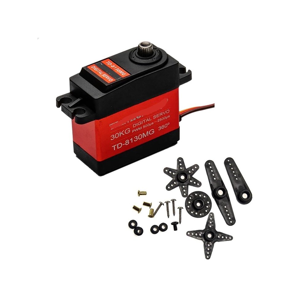 30Kg Digital 180 270 360 Degree Angle controllable servo Large Torque Metal Shell Waterproof Robotic arm TD8130+ arm Parts(30kg 180 Degree)